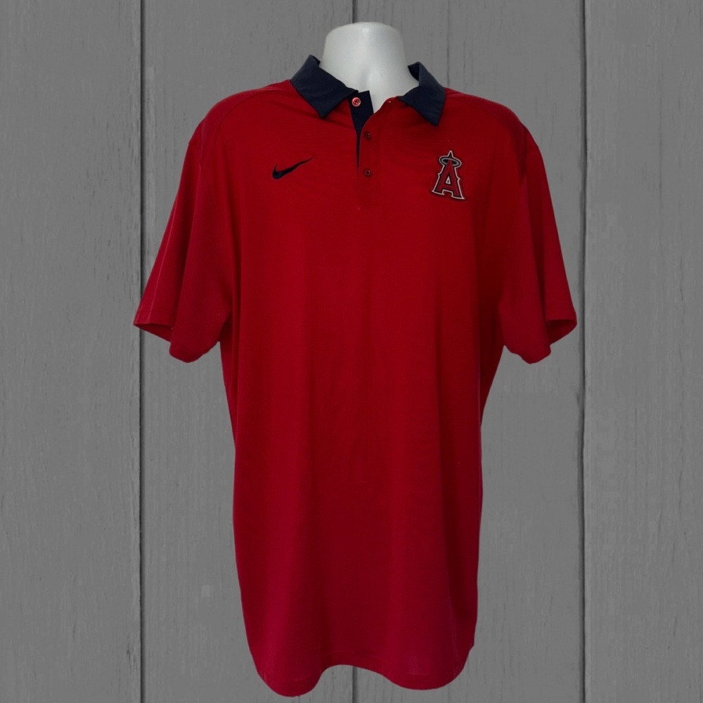 Nike Dri-FIT Los Angeles Angels Polo Shirt Men’s XXL Red MLB